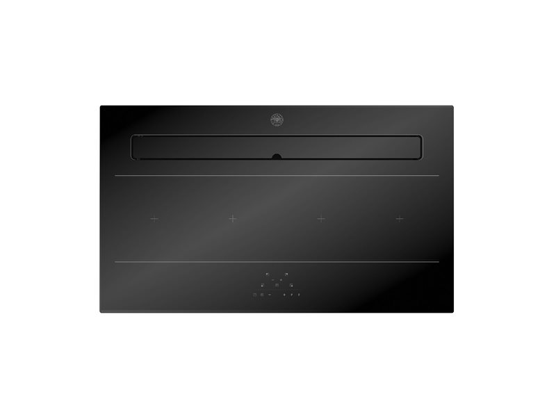90 cm induction hob with integrated hood - Nero